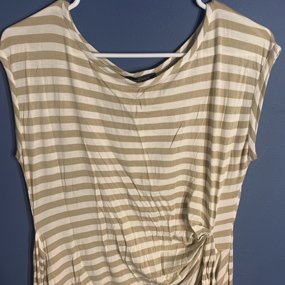 Tan and white stripped dress size PL - Picture 11 of 11
